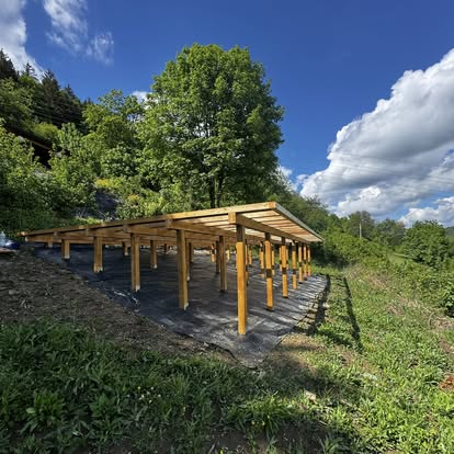 Stavba dřevěné konstrukce — průběh