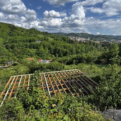 Konstrukce terasy s výhledem — průběh